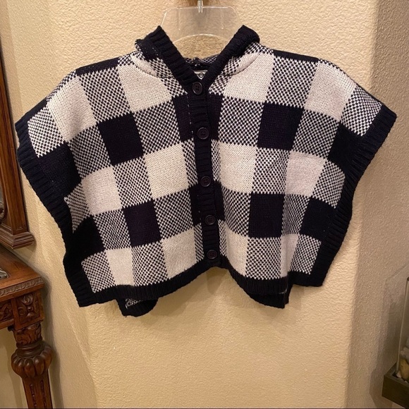 COTTON ON Kids Wool Blend Hoodie Poncho Cover-One Size - Picture 1 of 8